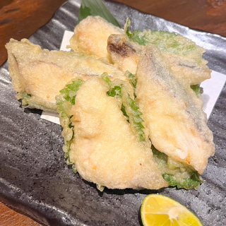 常磐もの白身魚の梅しそ揚げ