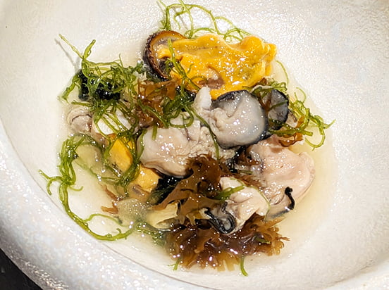 牡蠣とムール貝のナージュ