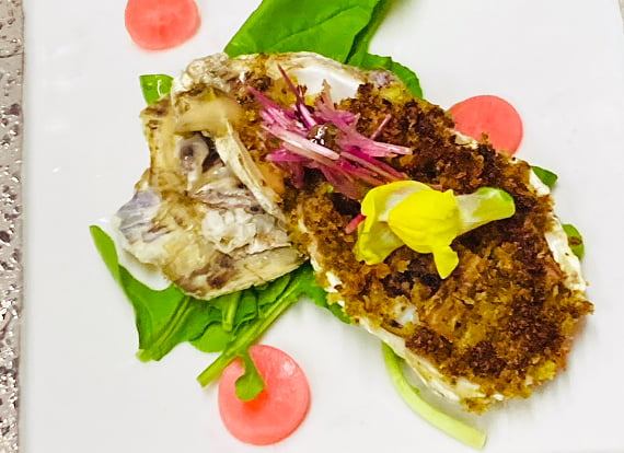 真牡蠣の香草パン粉焼き