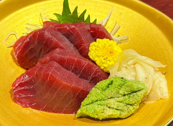 宮城県塩釜産天然生本マグロ刺身 生わさびで